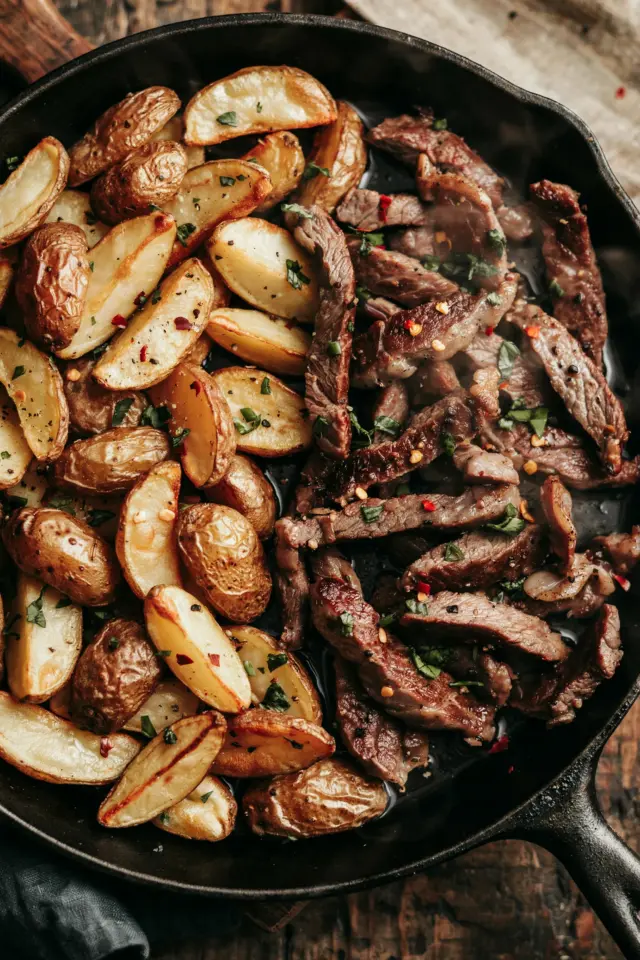 Garlic Butter Steak and Potatoes Skillet | Easy One-Pan Comfort Dinner | Quick Recipe