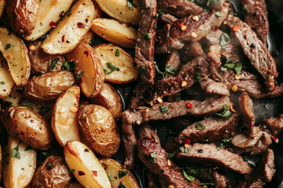 Garlic Butter Steak and Potatoes Skillet | Easy One-Pan Comfort Dinner | Quick Recipe