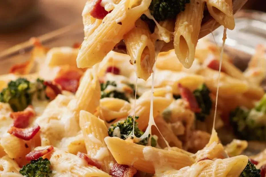 Creamy Pesto Chicken and Broccoli Pasta Bake | Easy Weeknight Dinner with Leftovers | Family Comfort Food