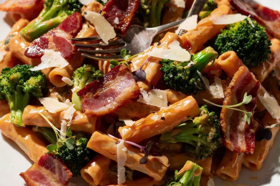 Creamy Bacon Broccoli Bucatini | Easy Weeknight Dinner Recipe | Maple Bacon Pasta