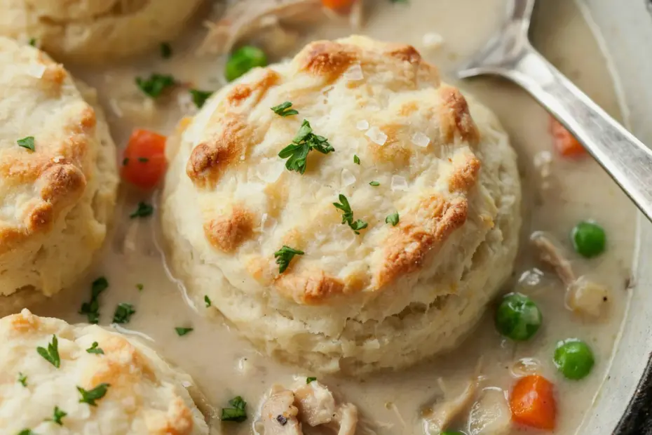 Chicken Pot Pie with Biscuits | Easy Comfort Food Dinner Recipe | Homemade or Refrigerated Biscuits