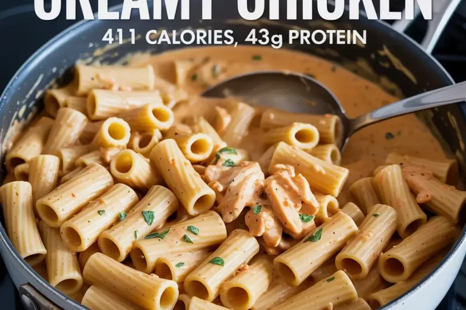 Quick & Easy Creamy Chicken Rigatoni - One Pan Dinner