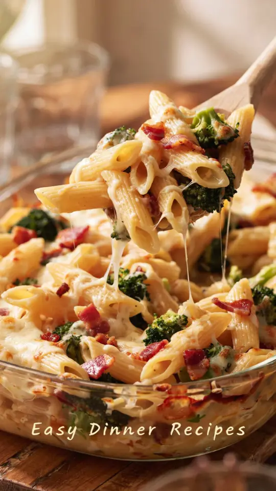 Creamy Pesto Chicken and Broccoli Pasta Bake | Easy Weeknight Dinner Recipe