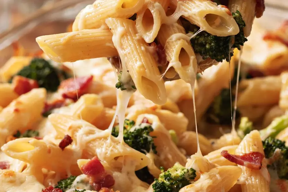 Creamy Pesto Chicken and Broccoli Pasta Bake | Easy Weeknight Dinner Recipe