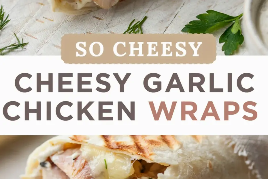 Cheesy Garlic Chicken Wraps | Quick & Easy Lunch Idea | Crispy Tortilla Recipe