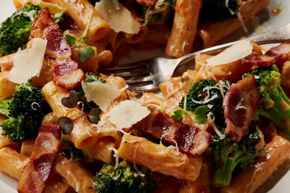 Creamy Maple Bacon Broccoli Bucatini: The Before & After Weeknight Pasta