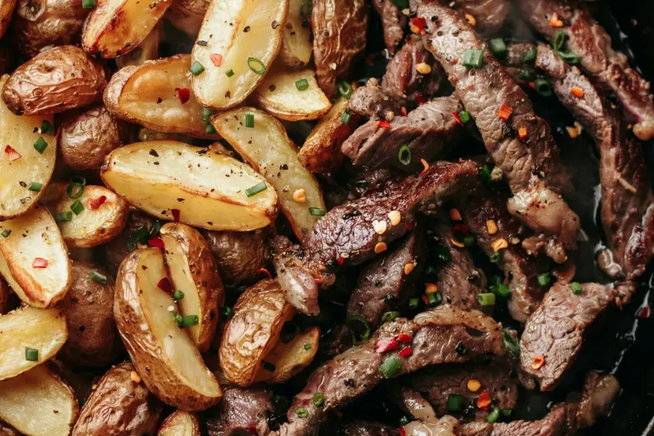 Garlic Butter Steak and Potatoes Skillet Recipe | One-Pan Dinner