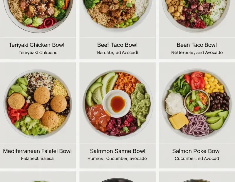 Easy Bowl Meals for Dinner - 9 Repeatable Before/After Combos