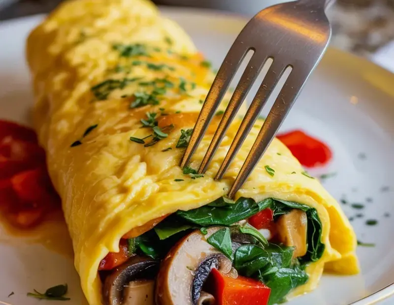 Rolled Omelet Mistake: Don't Overfill With Veggies