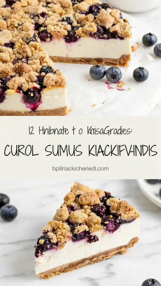 Blueberry Crumble Cheesecake Recipe - Easy How-To for a Creamy Cookie Crust Dessert