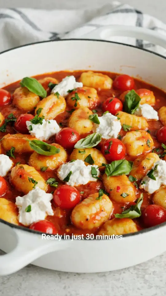 30 Minute Creamy Tomato Gnocchi with Burrata | Before & After Comfort Food