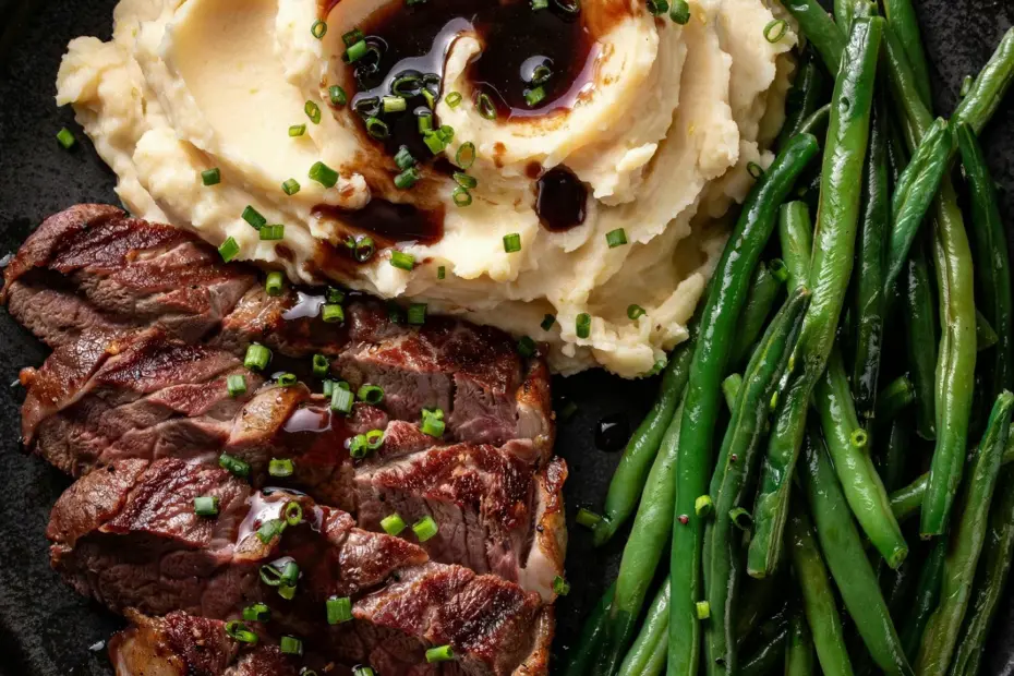 Ribeye and Roasted Garlic Pan Sauce - The Cozy Date Night Steak Dinner